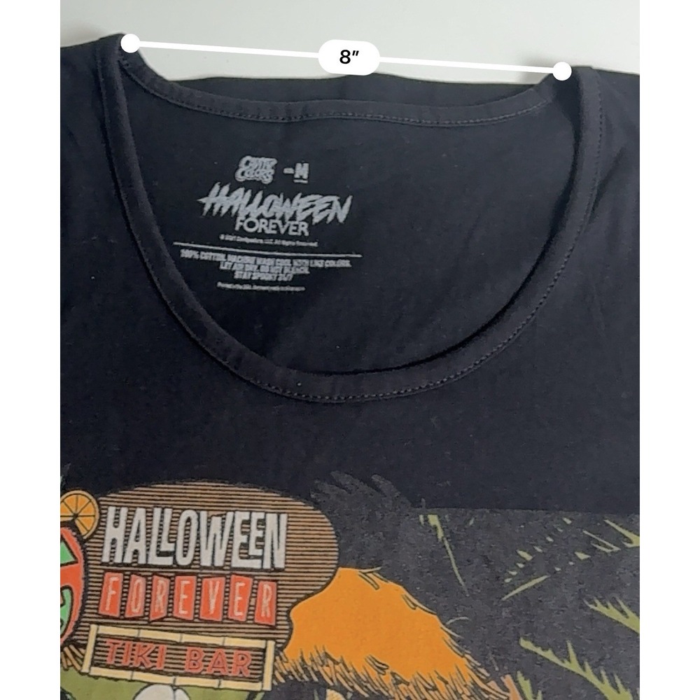 Halloween Forever Camp Collection Womens M Black Tank Top Tiki Bar - Picture 7 of 10